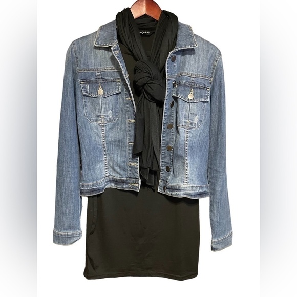 T-Shirt Dress Short Sleeve Mini Basic T-Shirt Dress in Black Size Small - Picture 2 of 13